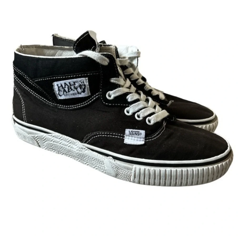 Vans Skate Half Cab Black & White Skate Shoes Size 9